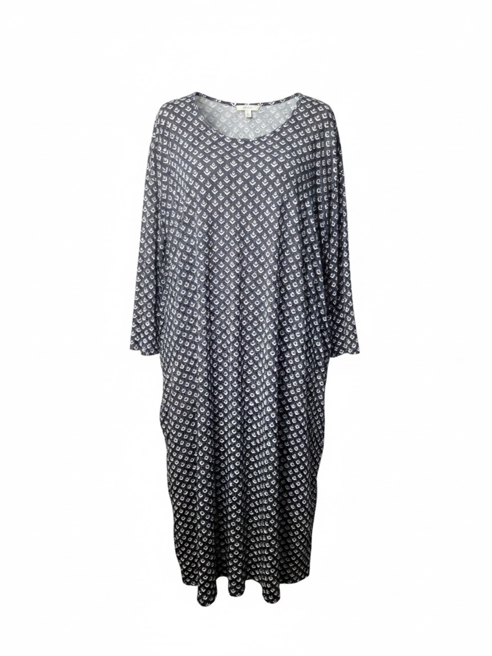 Ulla Popken Black and White Geometric Maxi Dress